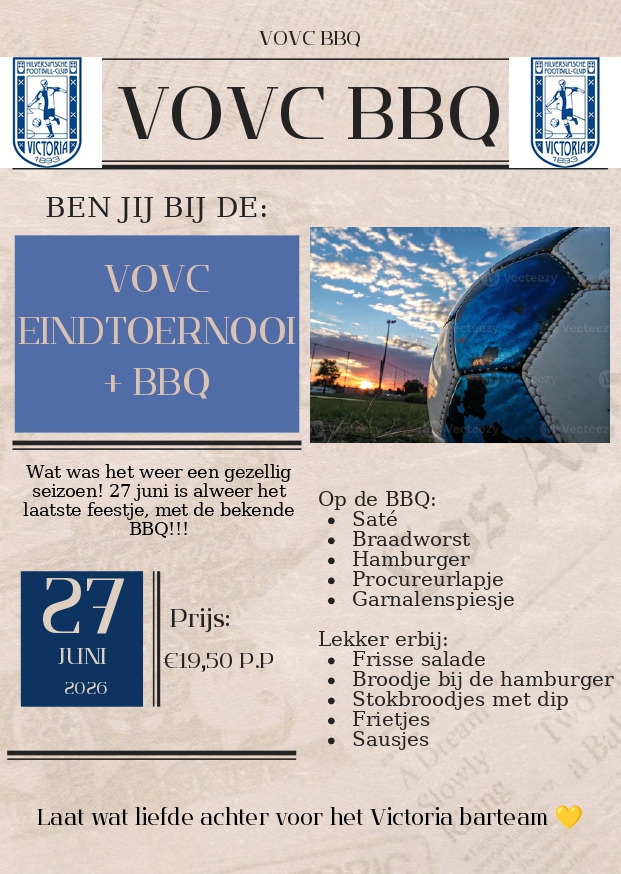Aanmelden BBQ | VOVC Eindtoernooi 2026